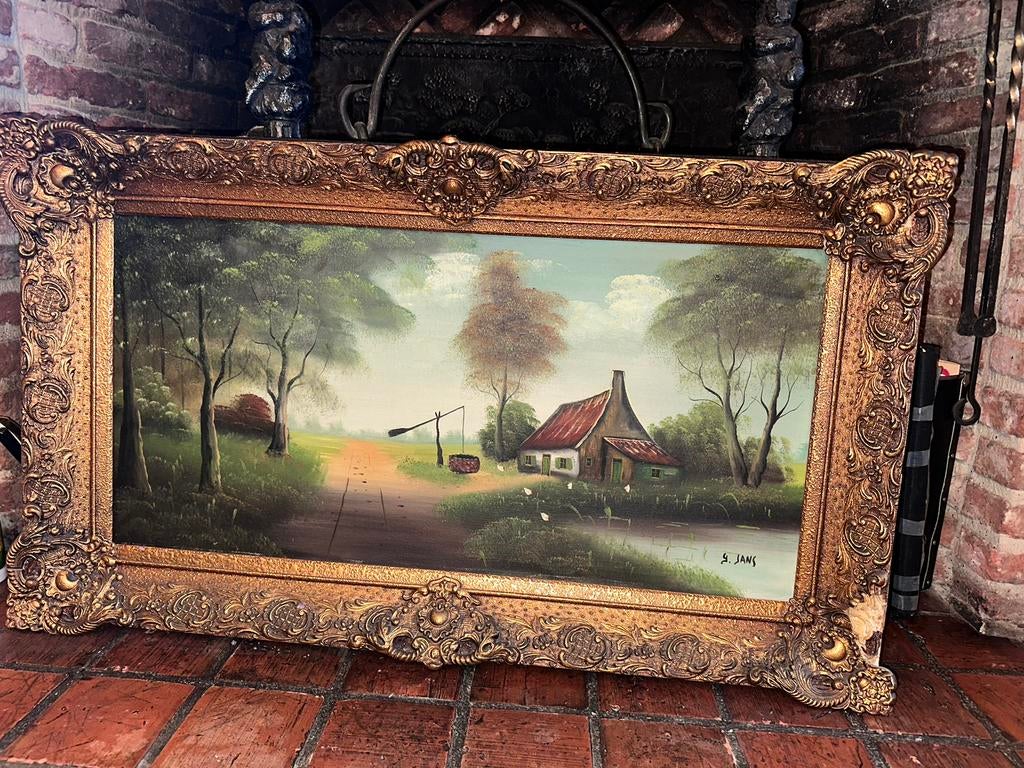 Jans schilderij kempisch zicht kempen, Ophalen