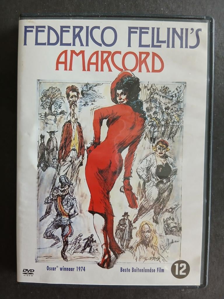 Amarcord (1973) Federico Fellini, Cd's en Dvd's, Vanaf 12 jaar, Ophalen of Verzenden, Zo goed als nieuw, Italië
