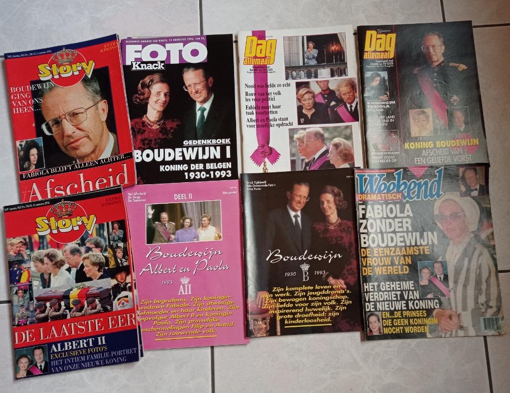 Tijdschriften begrafenis koning Boudewijn, Verzamelen, Ophalen of Verzenden, Zo goed als nieuw, Tijdschrift of Boek