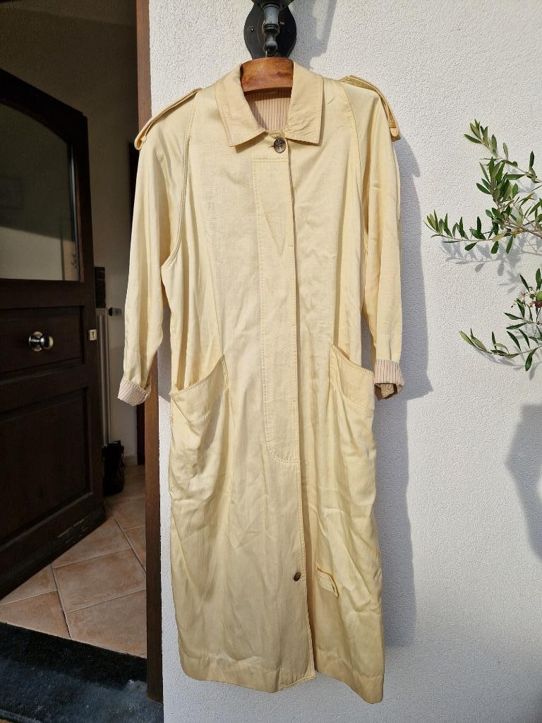 Manteau vintage Trench-Coat In-Mind - Taille M, Taille 38/40 (M), Enlèvement ou Envoi, Beige, Porté