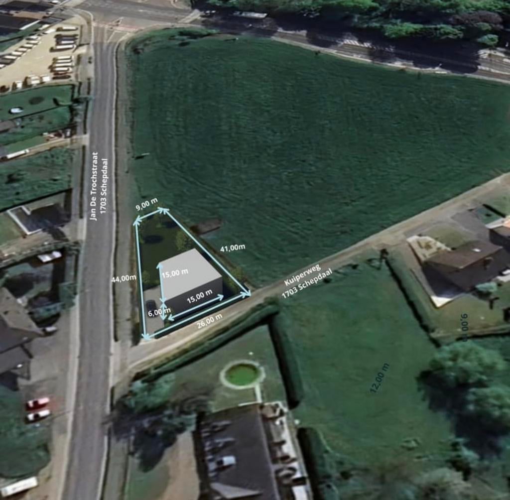 Bouwgrond voor open bebouwing te Dilbeek 731m2 op toplocatie, Immo, 500 tot 1000 m²