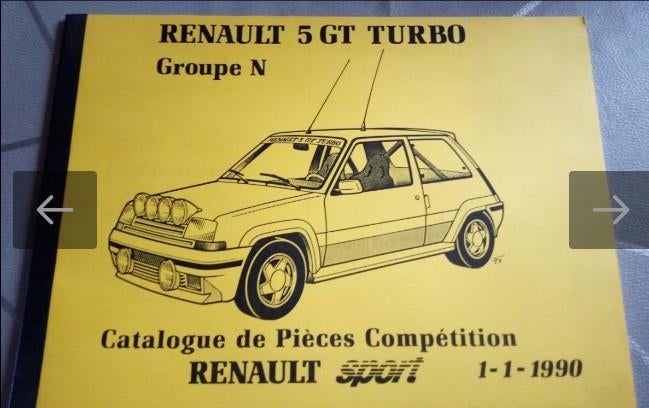 R 5 GT Turbo-wedstrijdcatalogi, Ophalen of Verzenden, Gebruikt, Auto's