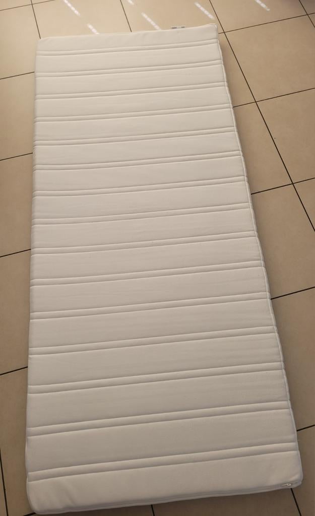 TUDDAL Topper (topdekmatras), wit, 90x200 cm, Dikte 5 cm, Ophalen, Zo goed als nieuw