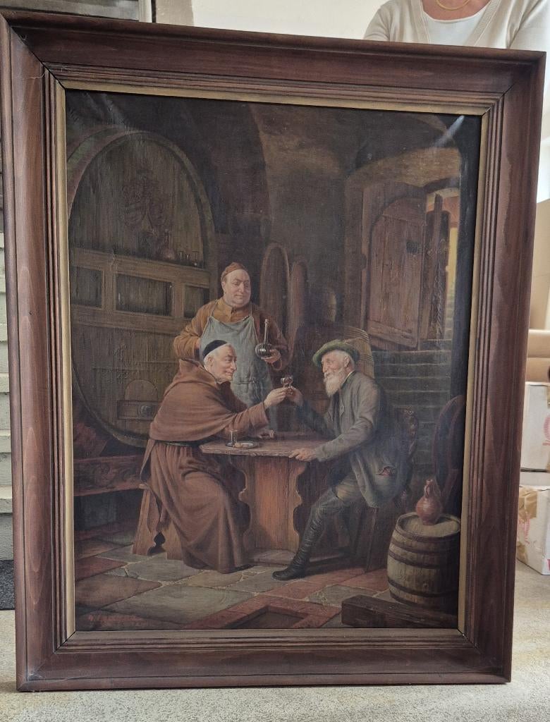 Schilderij (117 x 92) van A. Lannoo naar Grüntzner, Ophalen