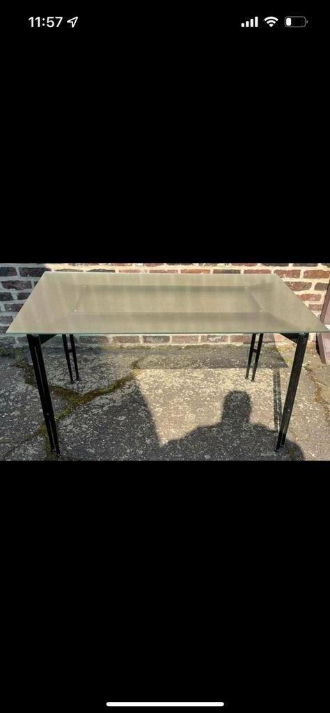 table de cuisine, 100 à 150 cm, Quatre personnes, Enlèvement ou Envoi, Verre