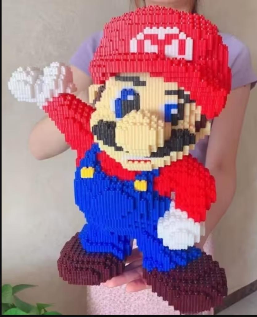 Prachtige bouwblokken set Super Mario figuur groot (35cm), Ophalen of Verzenden, Nieuw
