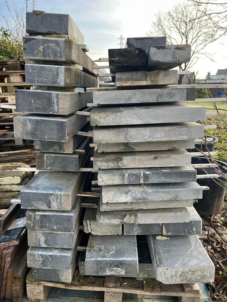 Belgische blauwe hardsteen, Doe-het-zelf en Bouw, Ophalen, Gebruikt, Hardsteen
