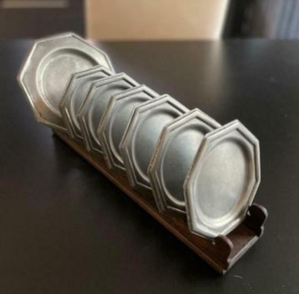 Set onderzetters in Tin (92%), Antiek en Kunst, Ophalen