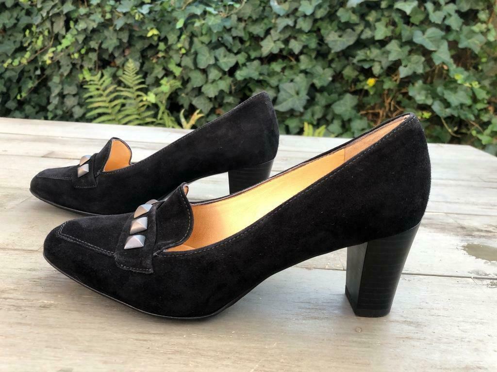 Peter Kaiser zwart suede pumps 6cm hak - Maat 4 = 37, Kleding | Dames, Schoenen, Gedragen, Pumps, Zwart, Verzenden