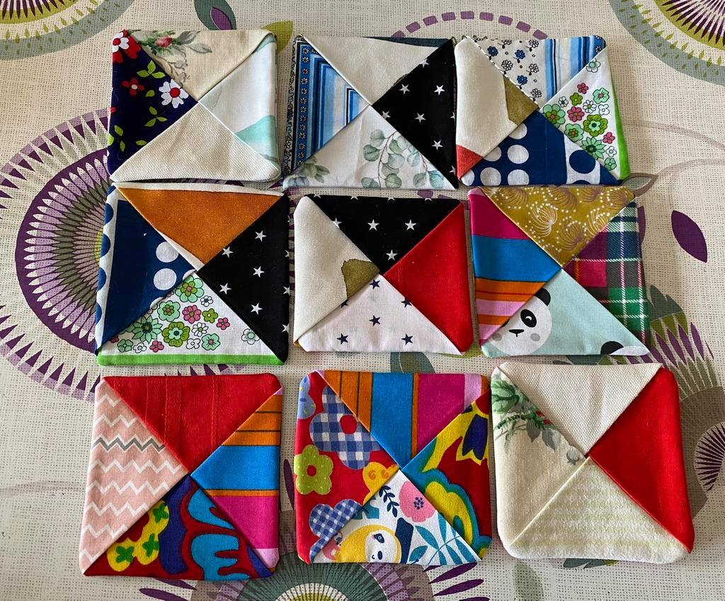 Lot de 9 sous-verres en tissu - Fait main, Enlèvement ou Envoi