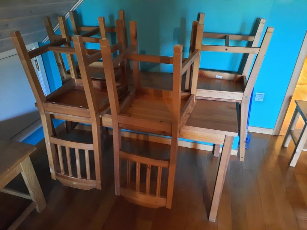 Ikea tafel en stoelen, 100 tot 150 cm, Gewoon, Zo goed als nieuw, Rechthoekig