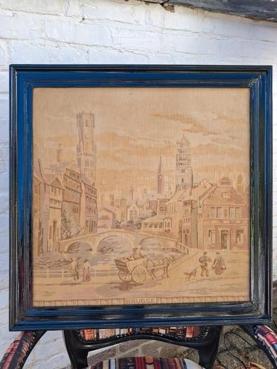Gobelin stad Brugge. ( geweven schilderij), Antiek en Kunst, Ophalen