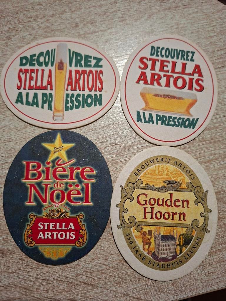 4 Sous bock Stella Artois, Enlèvement ou Envoi, Stella Artois