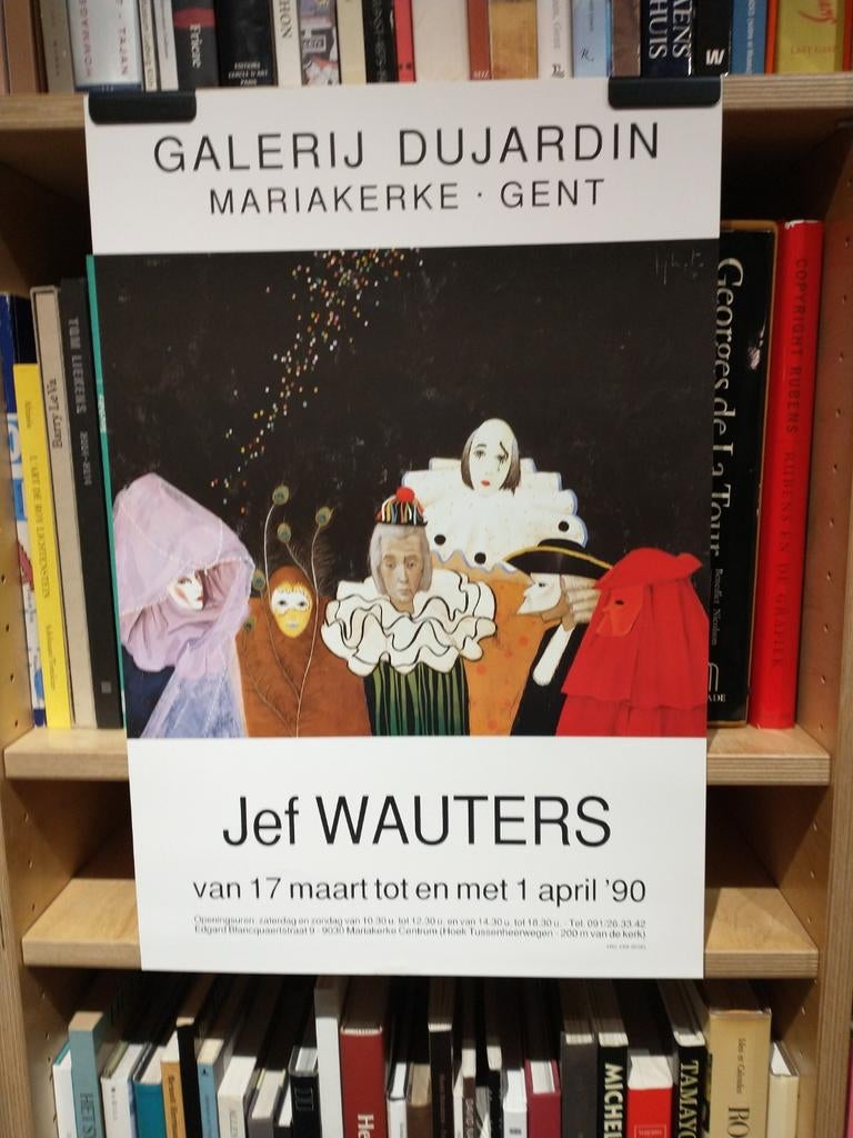 Jef Wauters Galerij Dujardin affiche 1990, Ophalen of Verzenden, Gebruikt