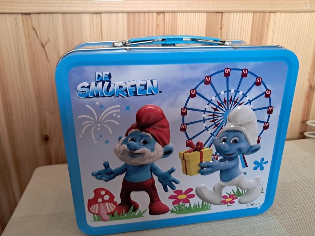 Metalen Lunchbox De Smurfen Les Schtroumpfs, Verzamelen, Ophalen, Gebruikt