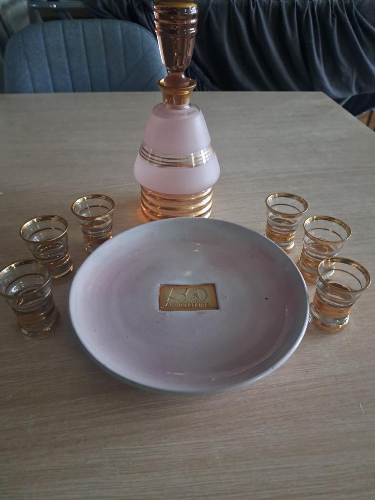 Service à liqueur vintage belge – De Rupel – Anniversaire 50, Enlèvement ou Envoi