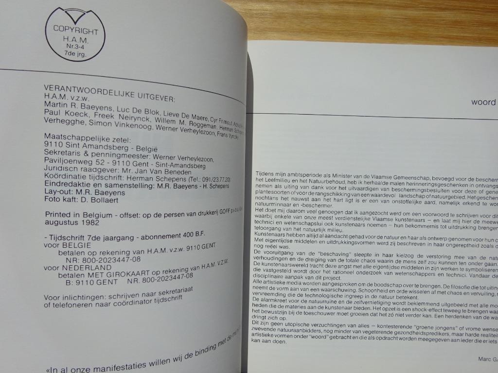 HAM 1982 Nul Reservaat, Boeken, Kunst en Cultuur | Beeldend, Ophalen of Verzenden, Zo goed als nieuw, Schilder- en Tekenkunst
