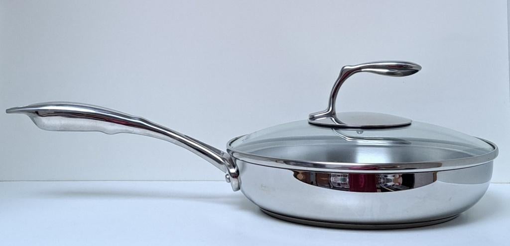 Tupperware™ « Poêle + Couvercle Chef Séries » acier inox, Inox, Comme neuf, Poêle à frire ou Sauteuse, Plaque céramique