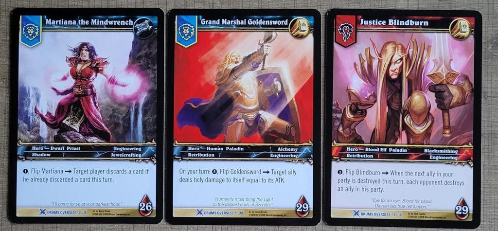 World of Warcraft: 3 grote verzamelkaarten, Hobby en Vrije tijd, Ophalen of Verzenden, Gebruikt, Meerdere kaarten