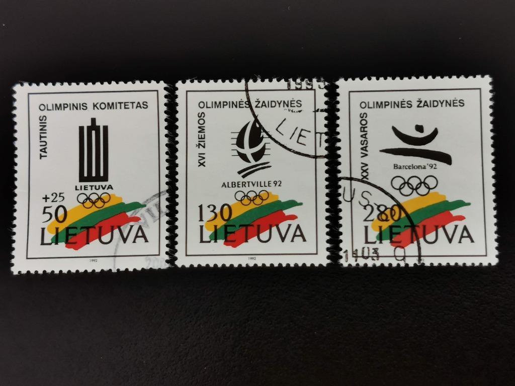 Litouwen 1992 - sport - Olympische Spelen, vlag, Postzegels en Munten, Ophalen of Verzenden, Overige landen, Gestempeld
