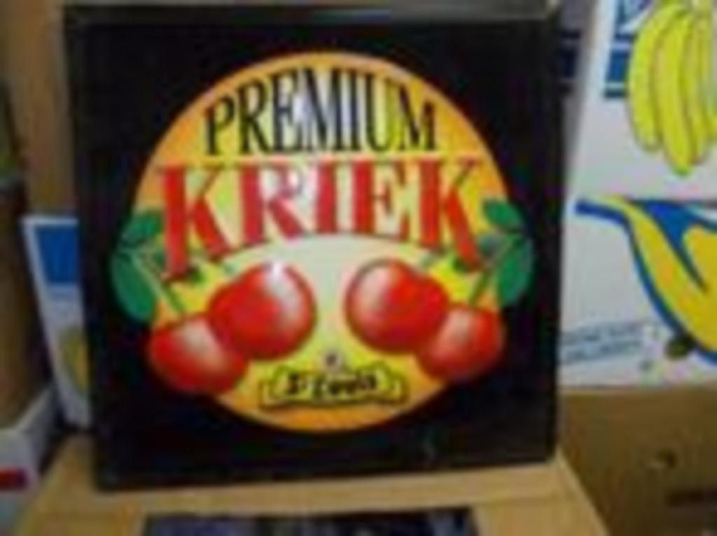 Beersign.Blikken Reclame.Gueuze.Kriek.St Louis, Enlèvement ou Envoi, Comme neuf, Panneau, Plaque ou Plaquette publicitaire, Autres marques