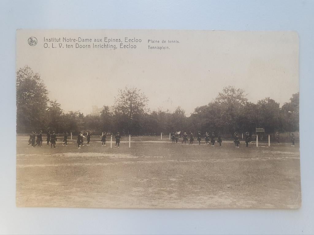 Postkaart Eeklo Eecloo OLV ten Doorn Inrichting tennis, Ophalen of Verzenden, 1920 tot 1940, Gelopen, Oost-Vlaanderen