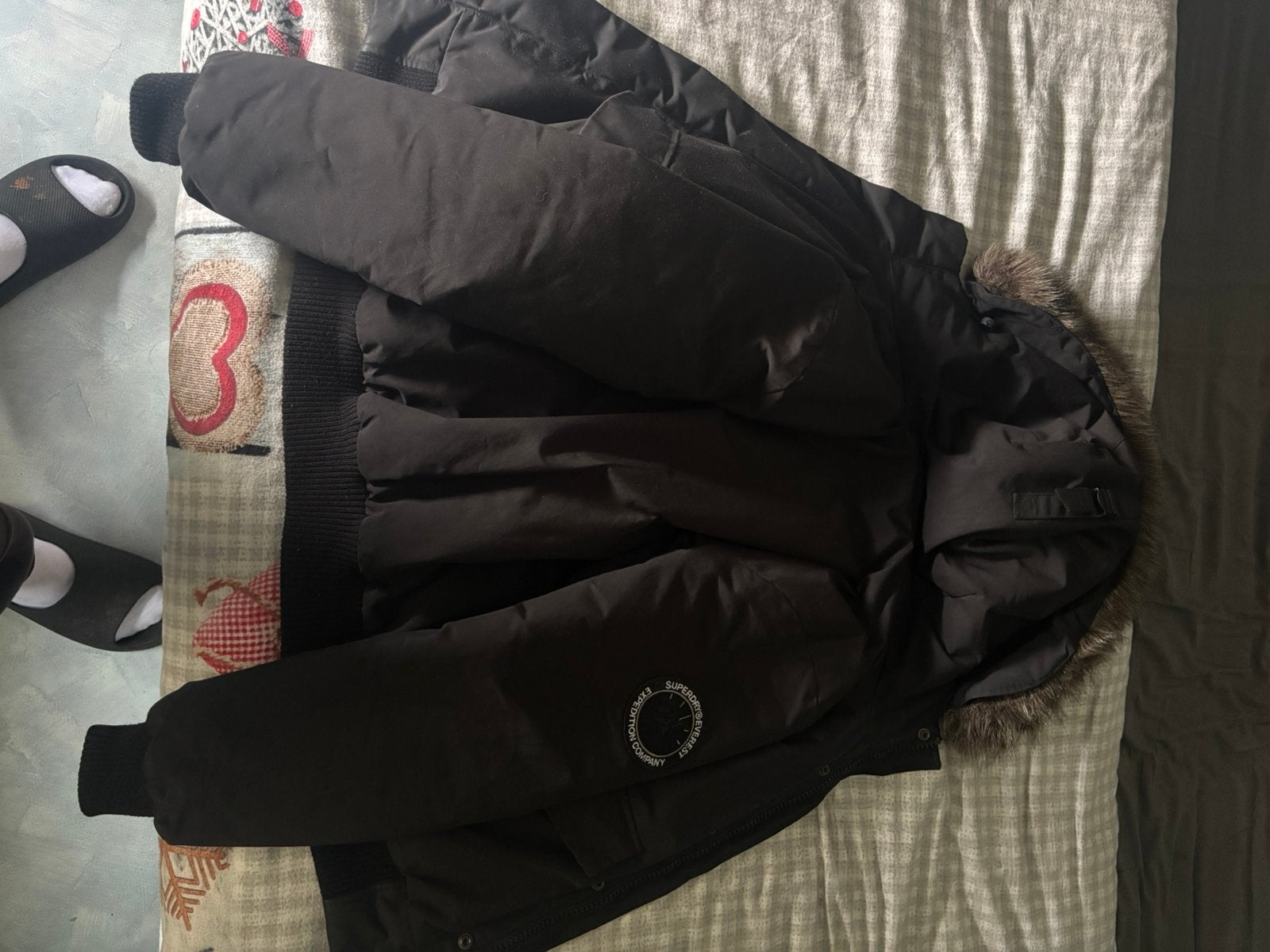Superdry winterjas heren, Ophalen, Gedragen, Maat 48/50 (M), Zwart