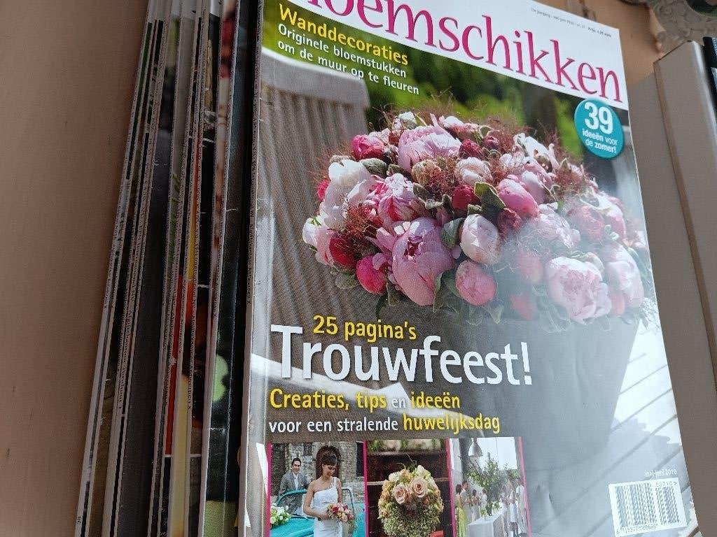 oude tijdschriften bloemstukken 16 stuks, Ophalen, Gelezen, Damesbladen