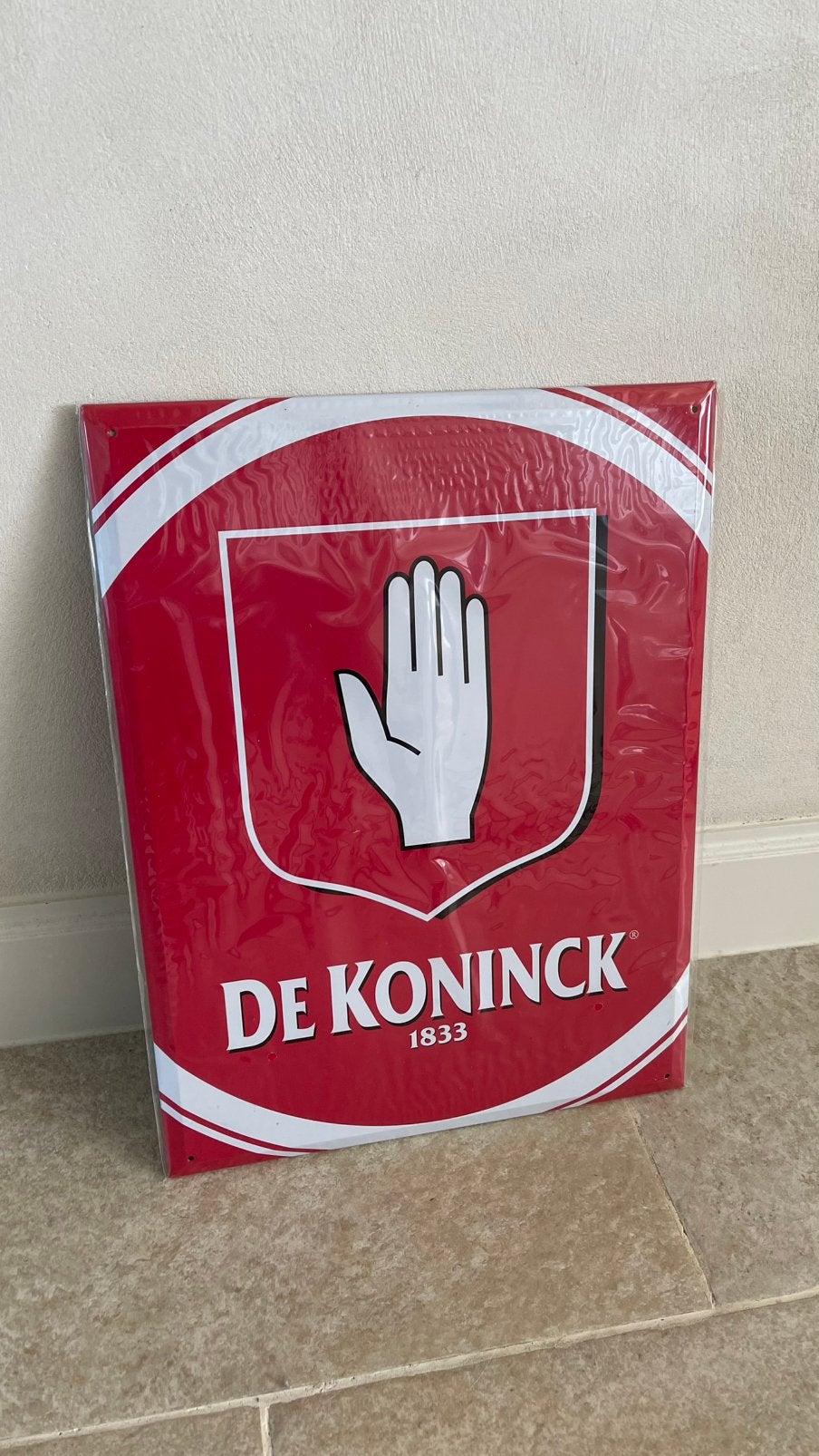 De Koninck blikken reclame, Verzamelen, Ophalen of Verzenden, Nieuw, Reclamebord, Plaat of Schild, De Koninck