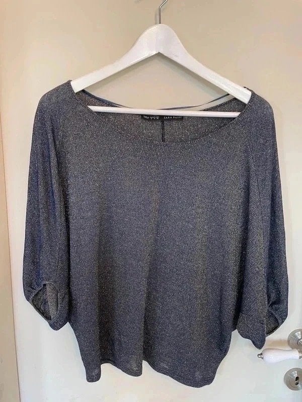 Pull chauve-souris, lurex, Zara, M, Kleding | Dames, Blouses en Tunieken, Ophalen of Verzenden, Zo goed als nieuw, Maat 38/40 (M)