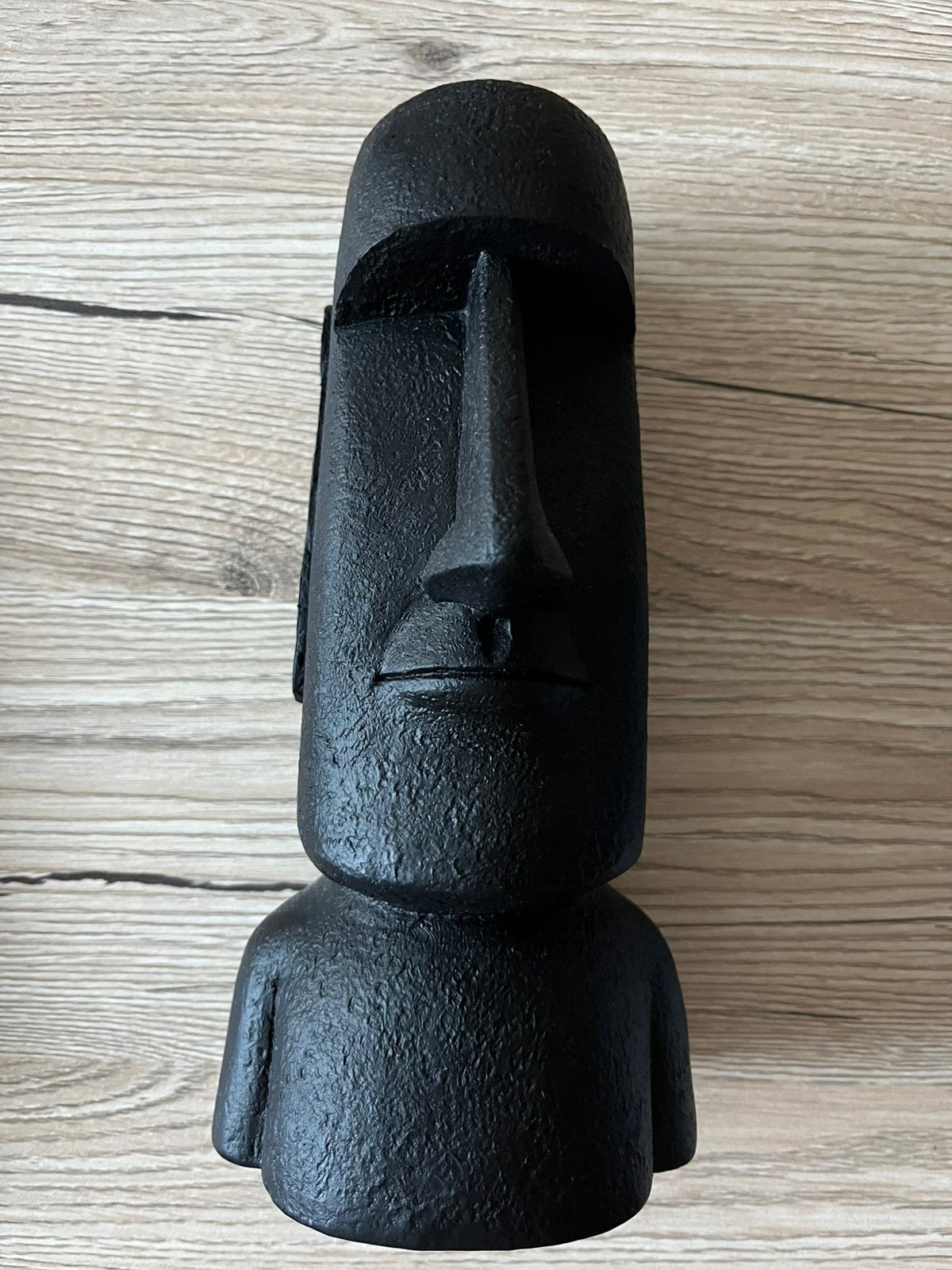 Decoratief Moai-beeld – Zwart, Plastique, Industriel, Comme neuf, Enlèvement