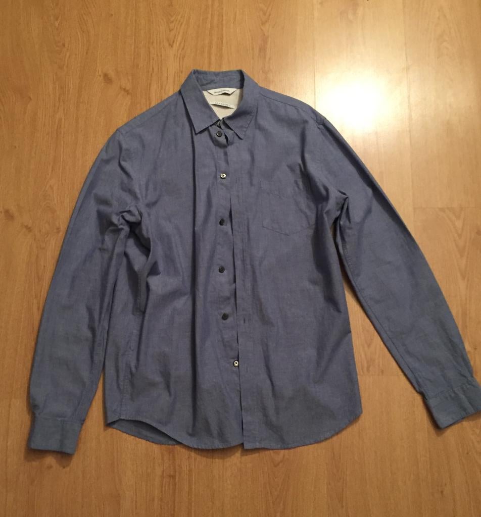 Chemise Samsoe Samsoe M , Ophalen of Verzenden, Zo goed als nieuw, Blauw, Halswijdte 39/40 (M)