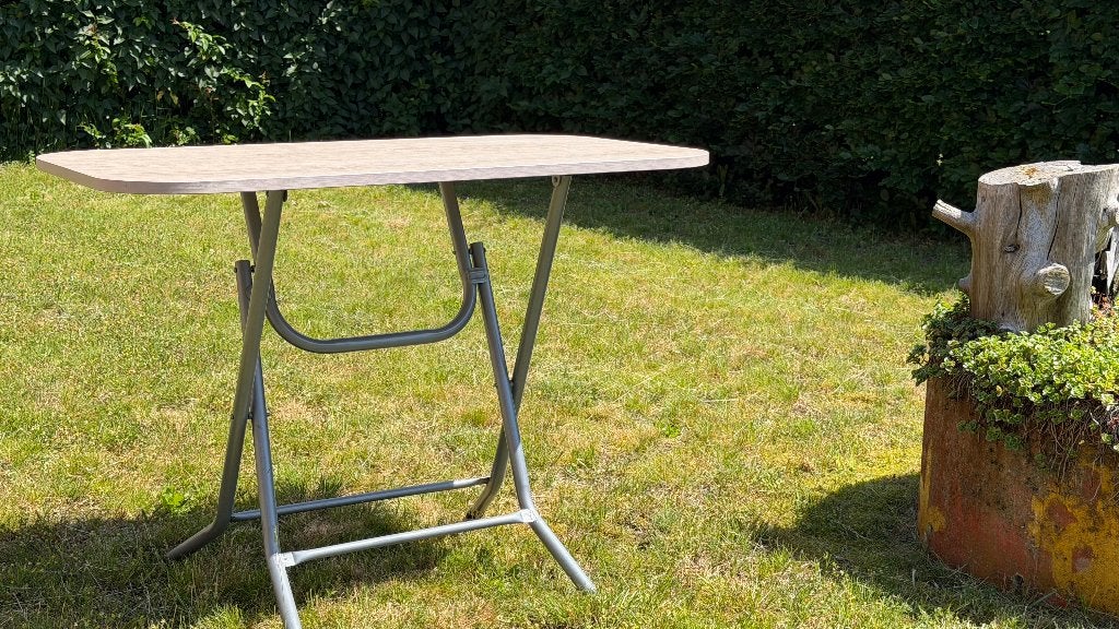 Uitklaptafel voor in de tuin, Ophalen, Zo goed als nieuw, Rechthoekig, Kunststof