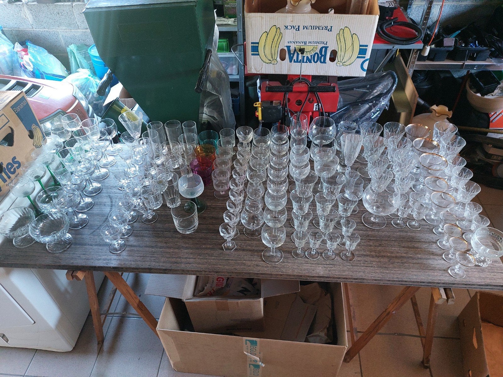 lot de 400+ verres (Bière Belgique, Vintage, Cristal, UV) –, Divers, Lots de brocante, Enlèvement
