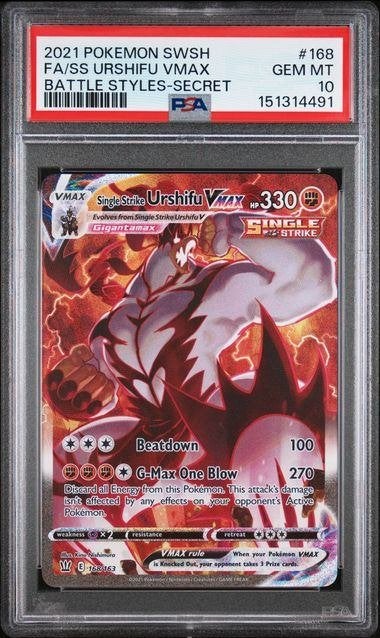 Urshifu Vmax BST 168 PSA 10, Hobby en Vrije tijd, Verzamelkaartspellen | Pokémon, Nieuw, Losse kaart, Ophalen of Verzenden