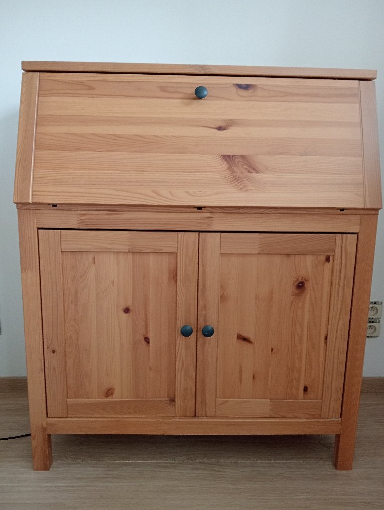 Bureau secrétaire en pin massif, Enlèvement, Utilisé, Chambre d'enfant