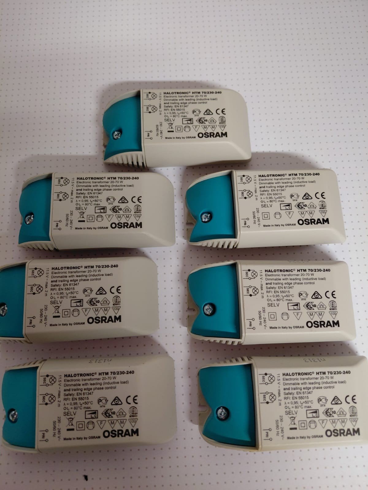 Transformateur Osram 7 pièces 20-70 watts 12 V, Enlèvement, Utilisé