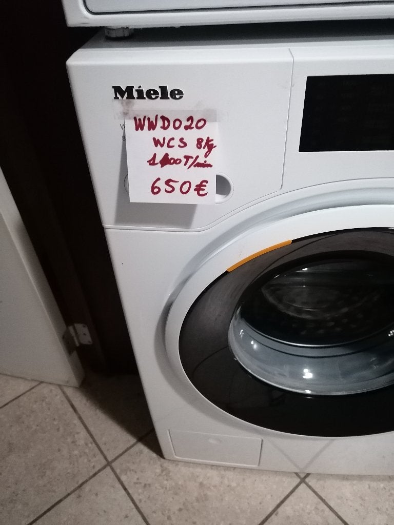 Machine à laver MIELE W1 8Kg, Electroménager, 1200 à 1600 tours, 6 à 8 kg, Comme neuf, Chargeur frontal