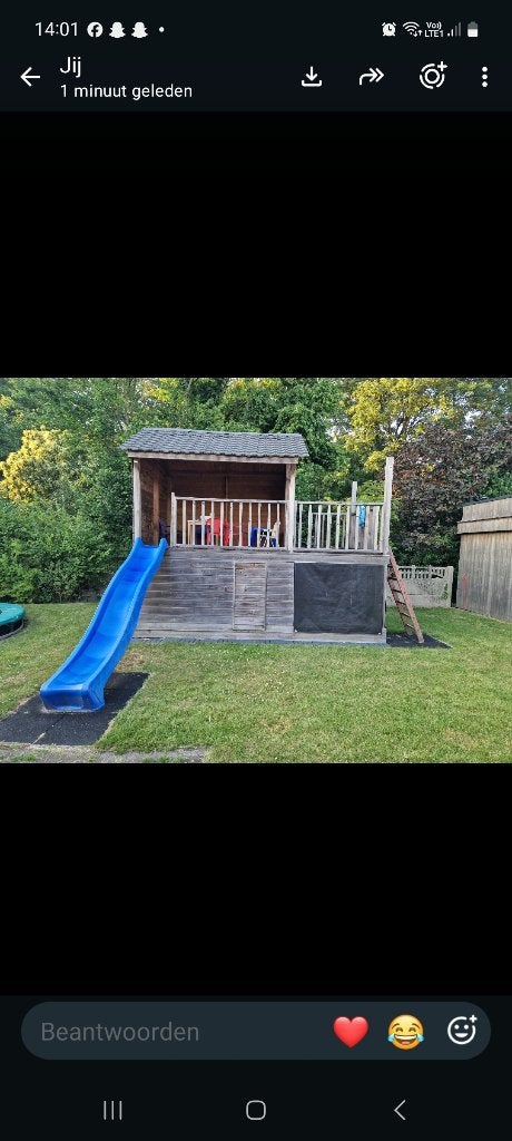 Houten speelhuisje, Ophalen, Gebruikt, Hout