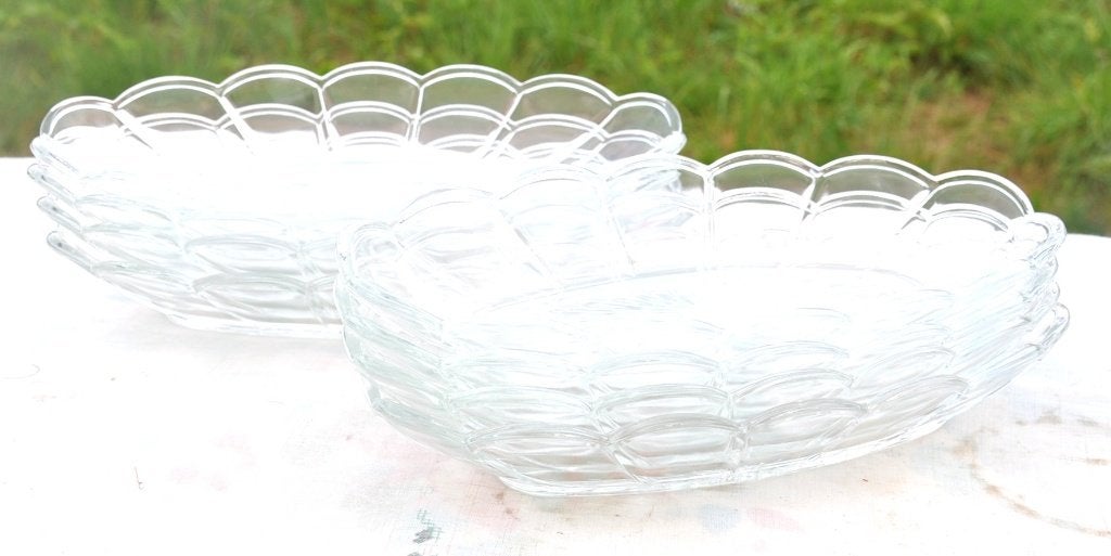 lot de 8 raviers pour hors d'oeuvre ou glace, Enlèvement ou Envoi, Vintage, Comme neuf, Verre
