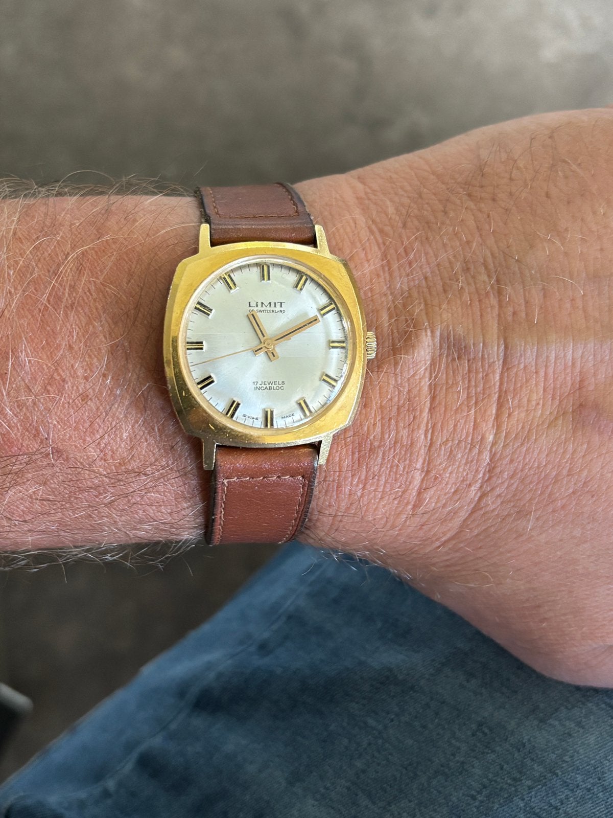 Montre pour homme Limit of Switserland, Montre-bracelet, Autres marques, Enlèvement ou Envoi, Cuir