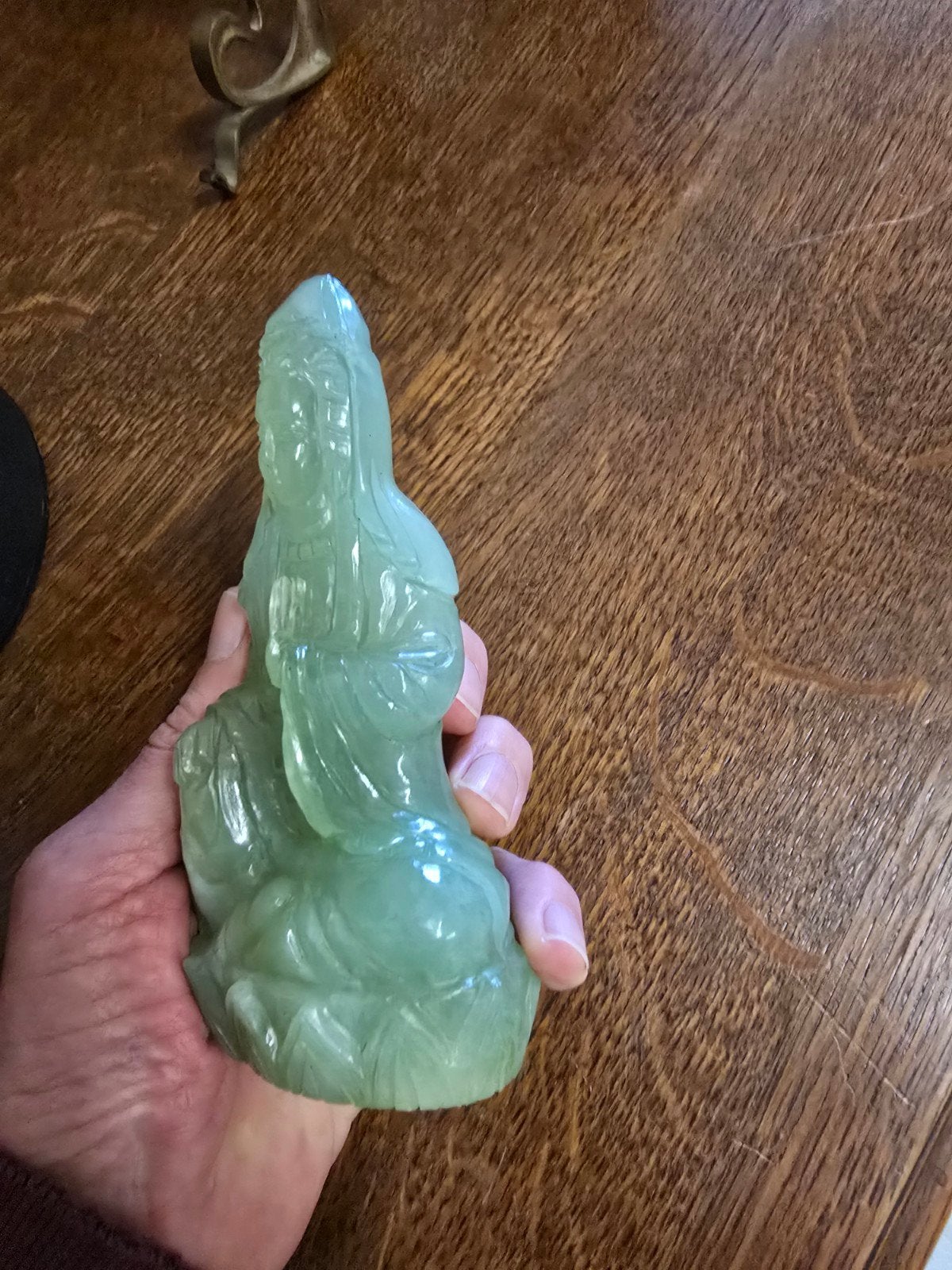vieux bouddha en jade (jadéite), Sculpture, Enlèvement ou Envoi, Chine, Matériau naturel