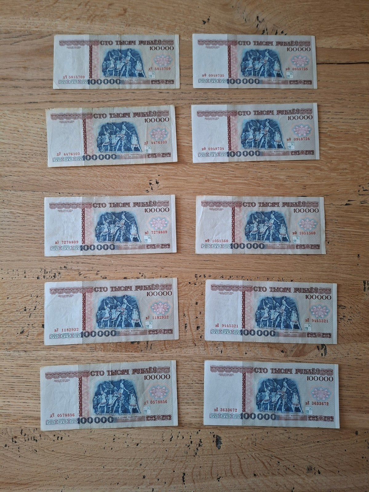 Wit-Russische bankbiljetten 1996, Ophalen of Verzenden