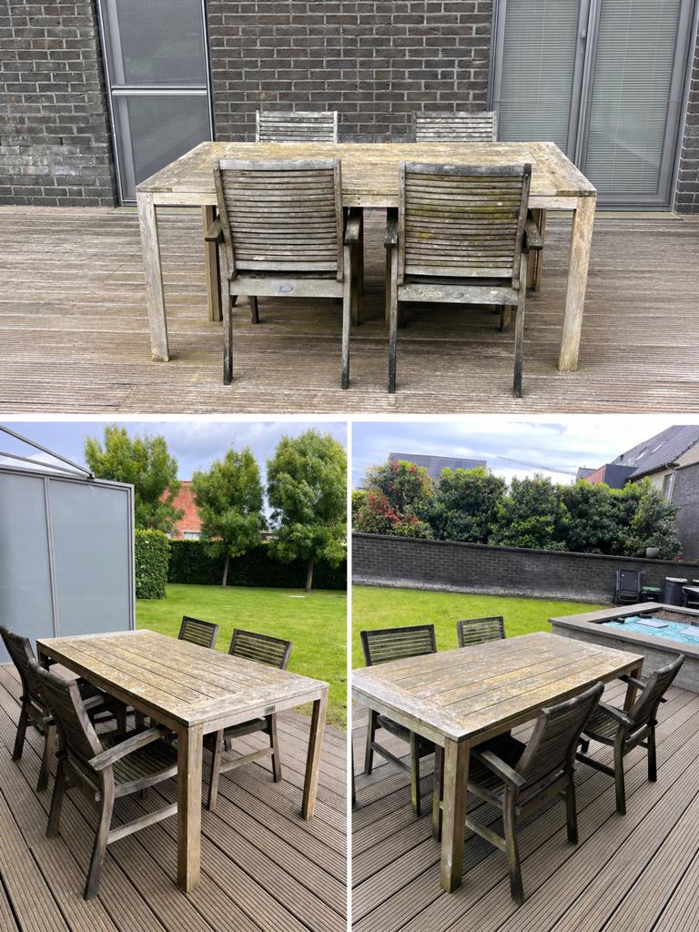 Hartman houten tuinset, Tuin en Terras, Ophalen, Zo goed als nieuw, Tuinset