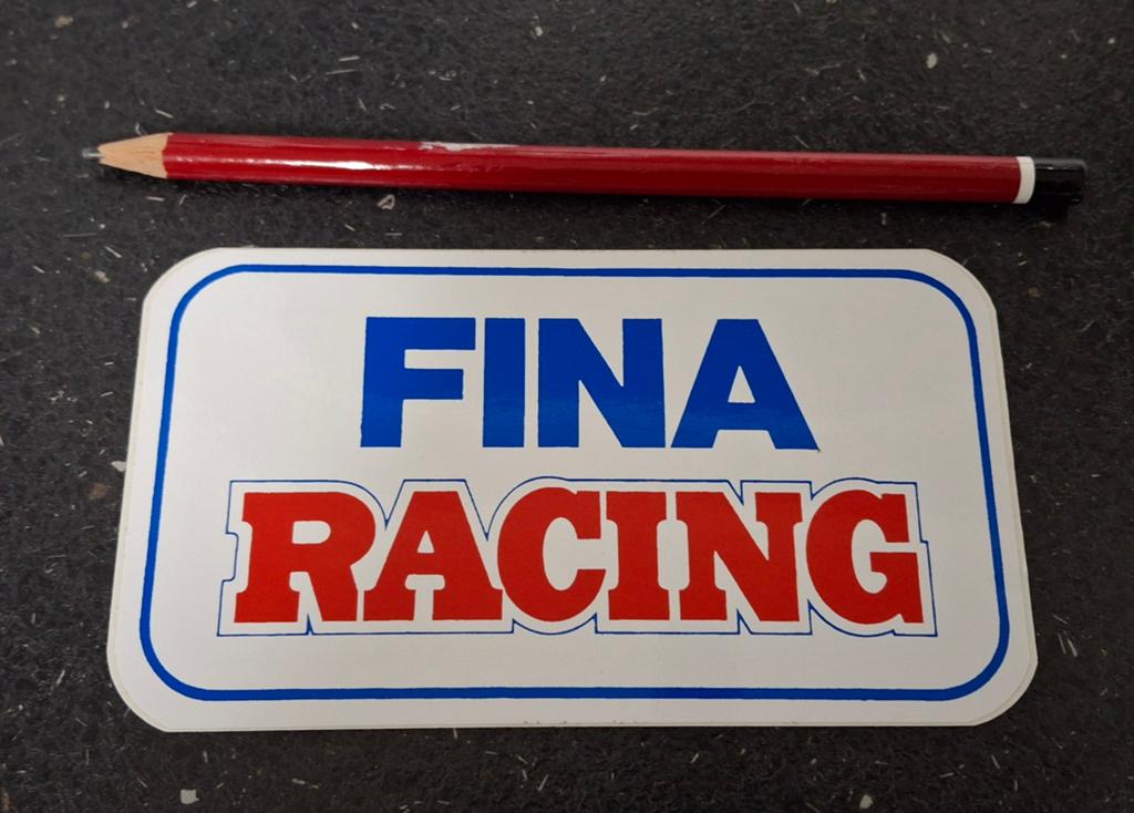 Vintage sticker autorally Fina racing, Verzamelen, Ophalen of Verzenden, Zo goed als nieuw, Auto of Motor