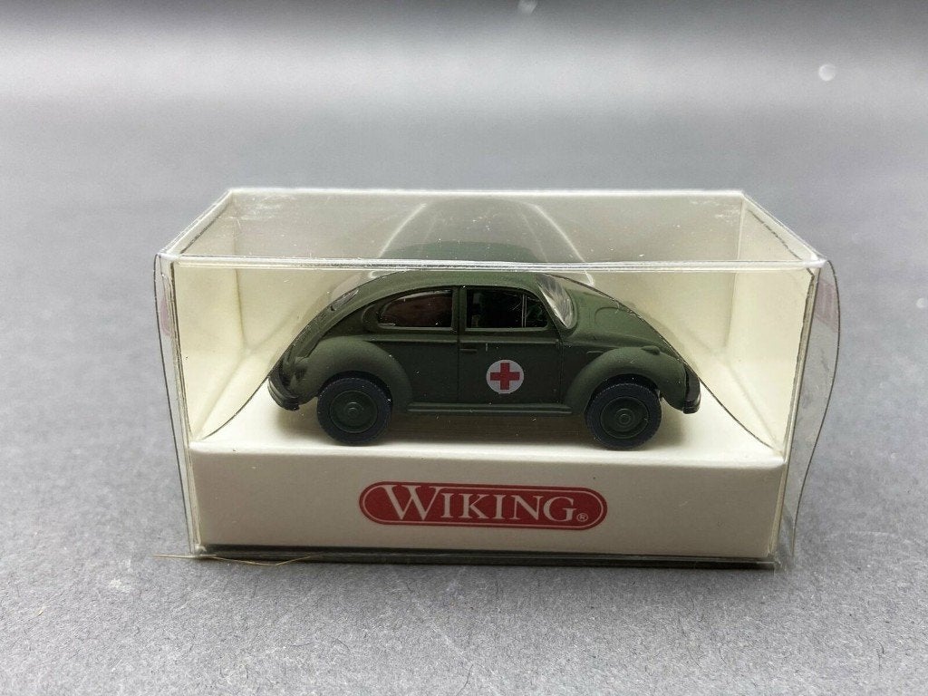 VW Coccinelle Ambulance Militaire 1/87 HO WIKING Neuve+Boite, Hobby & Loisirs créatifs, Enlèvement, Neuf, Voiture, Wiking
