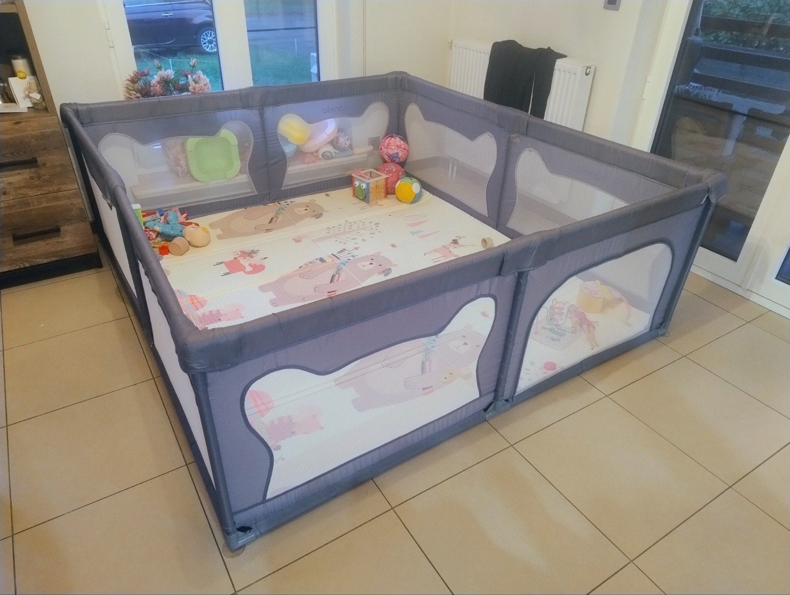 Lionelo Willow XL Babybox – groot formaat – grijs, Kinderen en Baby's, Ophalen