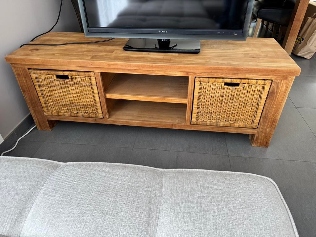 Teak houten tv meubel, Huis en Inrichting, Ophalen, Gebruikt