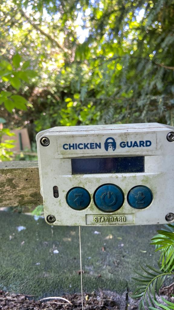Automatisch kippendeur op batterijen met timer, Dieren en Toebehoren, Ophalen, Zo goed als nieuw