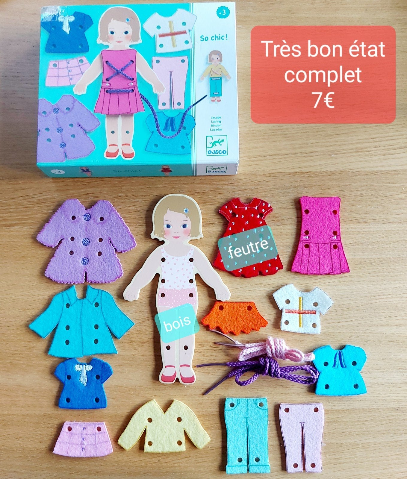Djeco jeu de laçage So chic!, Enlèvement ou Envoi, Utilisé